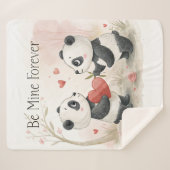 ロマンチックパンダカード シェルパブランケット (正面(横))