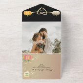 ロマンチックパンプキンス秋の結婚式 オールインワン招待状 (外側)