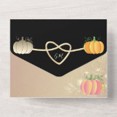 ロマンチックパンプキンス秋の結婚式 オールインワン招待状 (裏面)