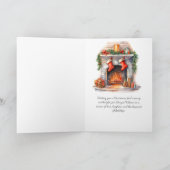 ロマンチックパーソナライズされたなクリスマスカード カード (内部)