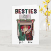 ロマンチックパーソナライズされたなクリスマスカード カード (黄色い花)