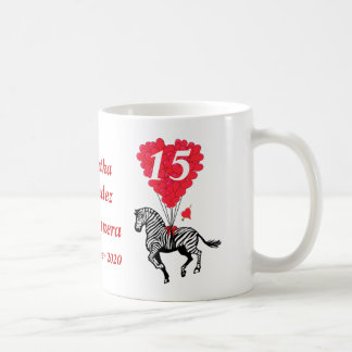 ロマンチックパーソナライズされたなゼブラキンセアニェラ コーヒーマグカップ