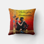 ロマンチックパーソナライズされたなタンゴ クッション (裏面)