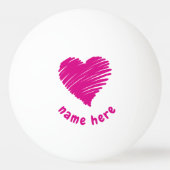 ロマンチックパーソナライズされたなハートピンポンボール 卓球ボール (正面)