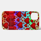 ロマンチックパーソナライズされたなハート Case-Mate iPhoneケース (裏面 (横))