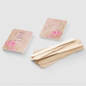 ロマンチックパーソナライズされたなピンク色の牡丹 ハンドファン (組立なし)