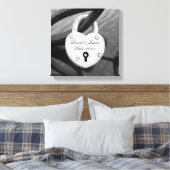ロマンチックパーソナライズされたな愛のロック写真のキャンバス印刷 キャンバスプリント (インサイチュ (寝室))