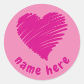 ロマンチックパーソナライズされたな愛はバラの電話RIのようなものだ ラウンドシール (正面)