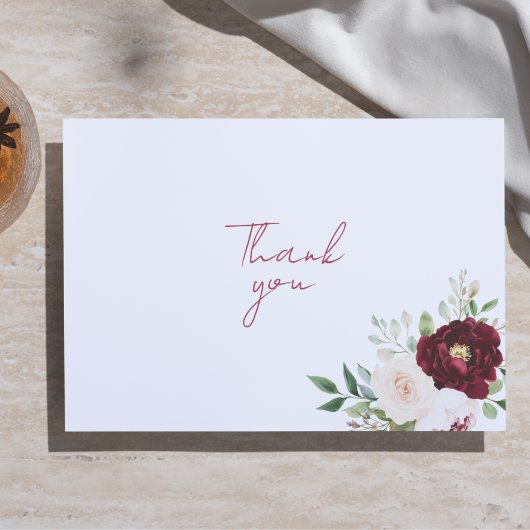 ロマンチックパーソナライズされたな赤いバラ サンキューカード