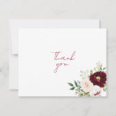 ロマンチックパーソナライズされたな赤いバラ サンキューカード (正面)