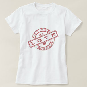 ロマンチックパーソナライズされたなTシャツと名前をカスタムする Tシャツ