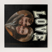 ロマンチックパーソナライズされたフォトバレンタイン ジグソーパズル (横)