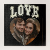 ロマンチックパーソナライズされたフォトバレンタイン ジグソーパズル (縦)