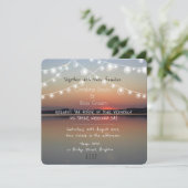 ロマンチックパーソナライズされた湖結婚式招待状 招待状 (スタンド正面)