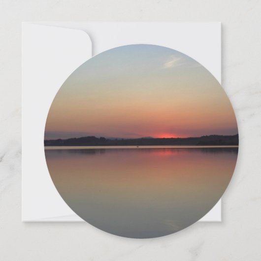 ロマンチックパーソナライズされた湖結婚式招待状 招待状 (裏面)