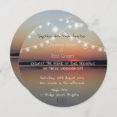 ロマンチックパーソナライズされた湖結婚式招待状 招待状 (正面/裏面)