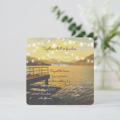 ロマンチックパーソナライズされた湖結婚式招待状 招待状 (スタンド正面)