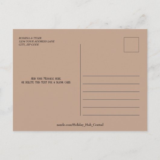 ロマンチックパーソナライズされた | ハート型ラブデザイン ポストカード (裏面)