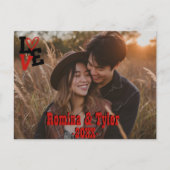 ロマンチックパーソナライズされた | ハート型ラブデザイン ポストカード (正面)