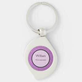 ロマンチックパープルスパークル結婚式の引き出物 キーホルダー