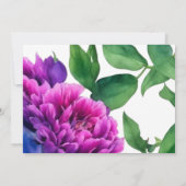 ロマンチックパープルピンクフローラブライダルシャワー 招待状 (裏面)