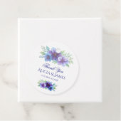 ロマンチックパープルブルーボタニカルウォーター結婚カラー フェイバータグ (インサイチュ)