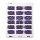 ロマンチックパープルヴィンテージモノグラム ラベル (フルシート)