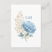 ロマンチックパールアジデンシアブルーワートレカラー結婚ズ エンクロージャーカード (裏面)