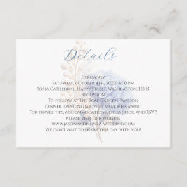 ロマンチックパールアジデンシアブルーワートレカラー結婚ズ エンクロージャーカード