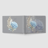 ロマンチックパールアジデンシアブルーワートレカラー結婚ズ ゲストブック (全面)