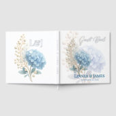 ロマンチックパールアジデンシアブルーワートレカラー結婚ズ ゲストブック (全面)