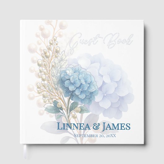 ロマンチックパールアジデンシアブルーワートレカラー結婚ズ ゲストブック (正面)