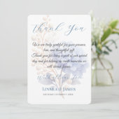 ロマンチックパールアジデンシアブルーワートレカラー結婚ズ サンキューカード (スタンド正面)