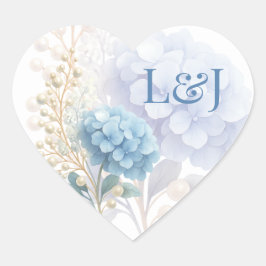 ロマンチックパールアジデンシアブルーワートレカラー結婚ズ ハートシール