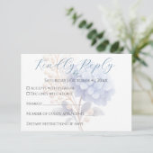 ロマンチックパールアジデンシアブルーワートレカラー結婚ズ 出欠カード (スタンド正面)