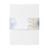 ロマンチックパールアジデンシアブルーワートレカラー結婚ズ 招待状ベリーバンド (裏面例)