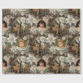 ロマンチックビクトリアンなクリスマス ラッピングペーパー (フラット)