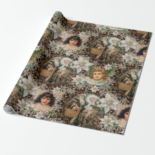 ロマンチックビクトリアンなクリスマス ラッピングペーパー (アンロールド)