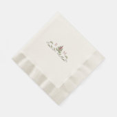 ロマンチックビクトリアンなモノグラム結婚カスタマイズ 縁ありランチョンナプキン (角)