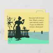 ロマンチックビクトリアンスタイルスケッチ ポストカード (正面/裏面)