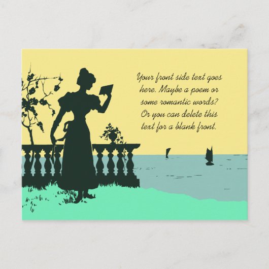 ロマンチックビクトリアンスタイルスケッチ ポストカード (正面)