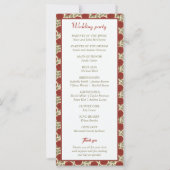 ロマンチックビクトリアンレッドローズ結婚式 プログラム (裏面)