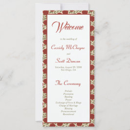 ロマンチックビクトリアンレッドローズ結婚式 プログラム