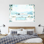 ロマンチックビューオブコモ湖 キャンバスプリント (インサイチュ (寝室))