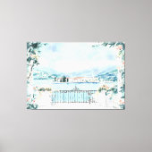 ロマンチックビューオブコモ湖 キャンバスプリント (正面)