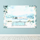 ロマンチックビューオブコモ湖 キャンバスプリント (インサイチュ (ウッドフロア))