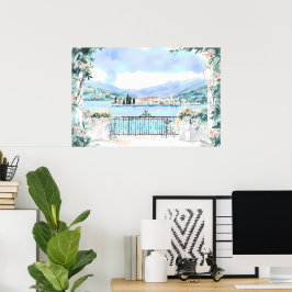 ロマンチックビューオブコモ湖 ポスター