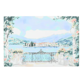 ロマンチックビューオブコモ湖 メタルプリント