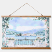 ロマンチックビューオブコモ湖 吊り下げ型タペストリー (正面)