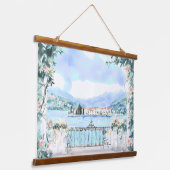 ロマンチックビューオブコモ湖 吊り下げ型タペストリー (傾斜あり)